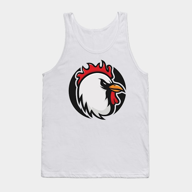 Chicken mascot illustration Tank Top by manjavacloth